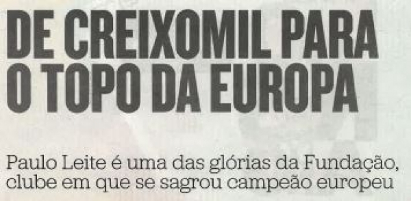 Ex-atleta Paulo Leite recordou momentos de glória passados na Fundação Jorge Antunes