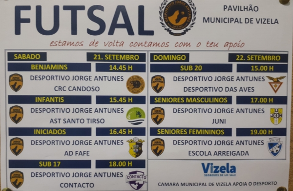 Apresentação dos escalões de futsal