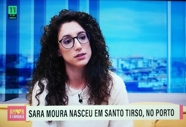 Sara Moura esteve presente no programa Amor à Camisola do Canal 11