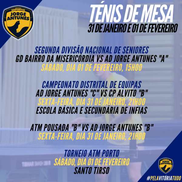 Agenda Ténis de Mesa