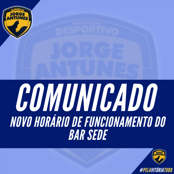 Novo horário de funcionamento do Bar Sede