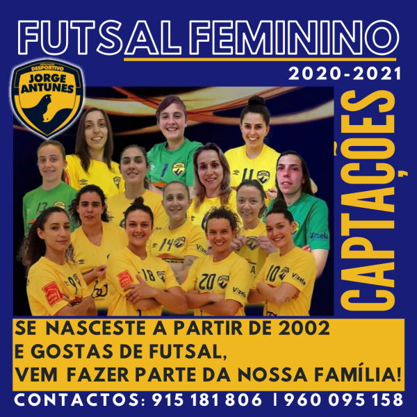 Captações Camadas Jovens Femininas 2020/2021