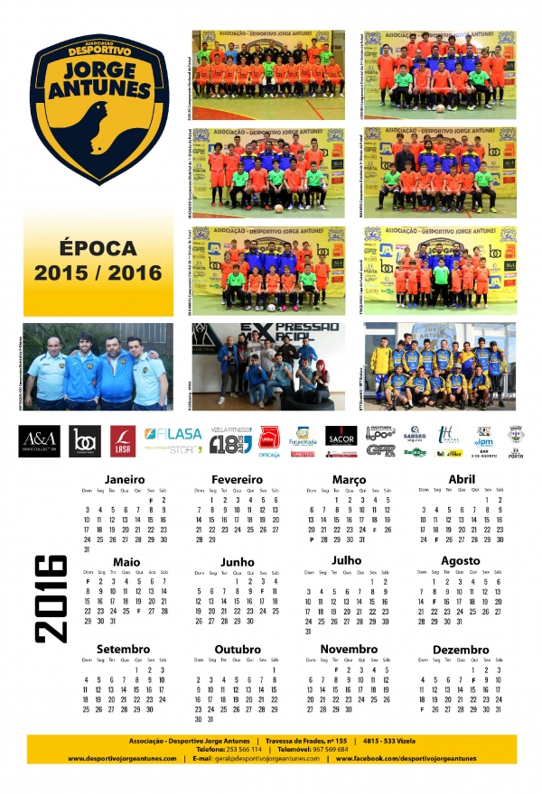 Calendário DJA 2016